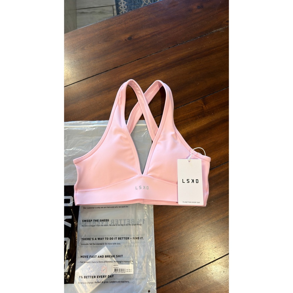 LSKD Stamina Sports Bra Marshmallow Pink Women's Small NEW NWT - Picture 10 of 16